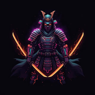 Cyberpunk Samurai T-Shirt Design