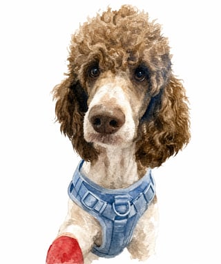 Watercolor Dog, Transparent Background
