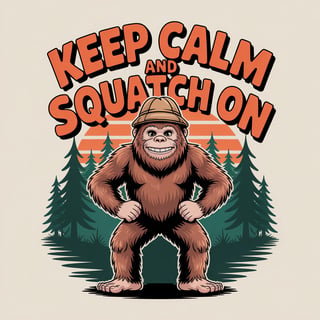 Bigfoot Inspired Keep Calm Design