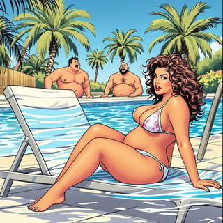 Vibrant Comic Page of a Beach Scene