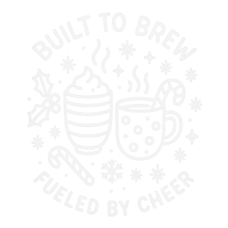 Festive Coffee Line-Art T-Shirt Design