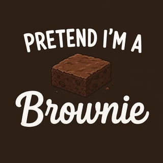 Pretend I'm a Brownie — Text Design