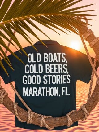Tropical Shirt Design - Old Boats & Cold Beers
