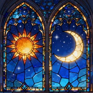 Celestial Stained Glass Art