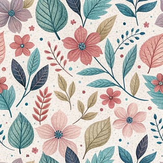 Paper-Cut Petals and Leaves Texture
