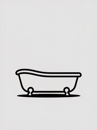 Minimal Vector Bathtub T-Shirt Design