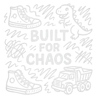 White Line-Art Boy Life T-Shirt Design