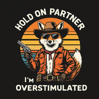 Vintage Cowboy Fox Graphic