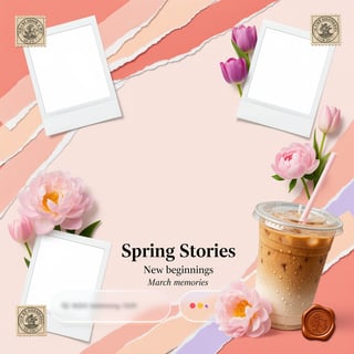 Spring Scrapbook Collage Layout