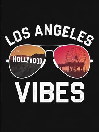 Los Angeles Vibes T-Shirt Design