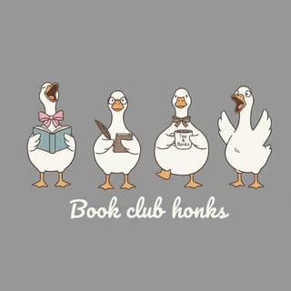 Book Club Geese Illustration