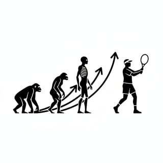 Evolutionary Progression Chart in Minimalist Style
