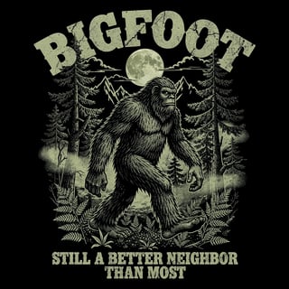 Bigfoot Vintage Woodcut T-Shirt