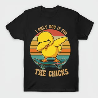 Retro Baby Chick on Skateboard