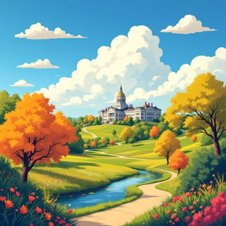 Iowa City Travel Poster Illustration