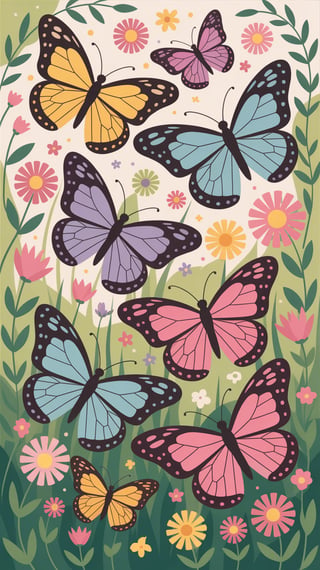 Butterflies Seamless Pattern