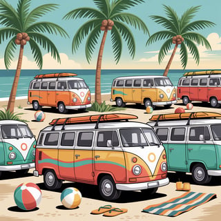 Retro Florida Beach Pattern