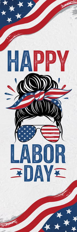 Patriotic Labor Day Graphic Design