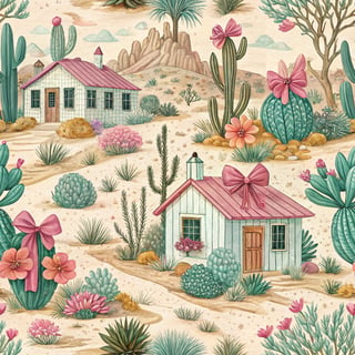 Bright Pastel Ranch Houses