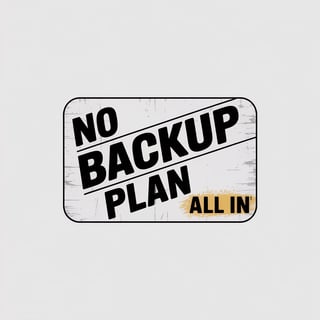 No Backup Plan Badge Design