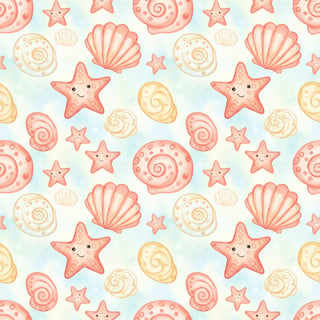 Cute Shells & Starfish Pattern