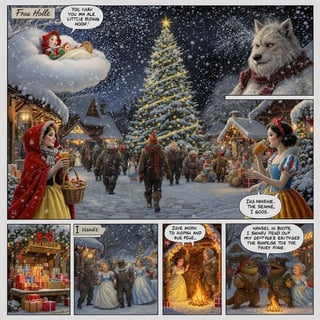 Fairy-Tale Characters at Christmas Market