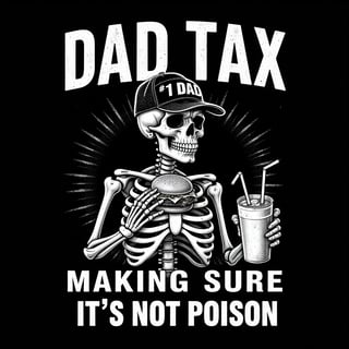 Dad Tax Skeleton Burger Design