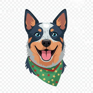 Festive Australian Cattle Dog Vector