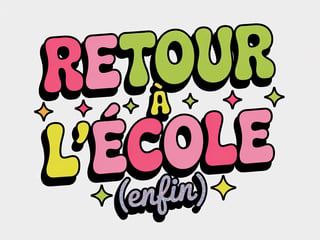 Back-to-school neon bubble letters