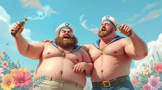 Drunken Sailors Dancing in Digital Art
