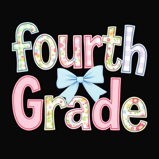 Floral Fourth Grade T-Shirt Design