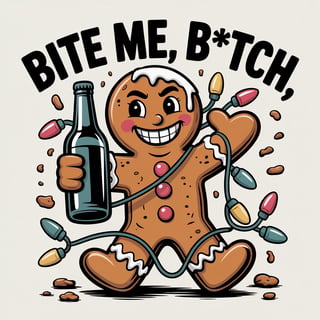 Cheeky Gingerbread Man Cartoon