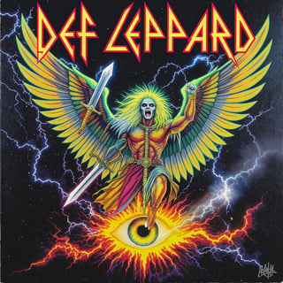 Def Leppard Retro Band Cover Art