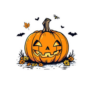 Kawaii Pumpkin T-Shirt Design