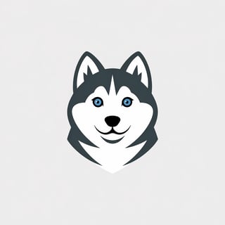 Minimalist Siberian Husky Illustration