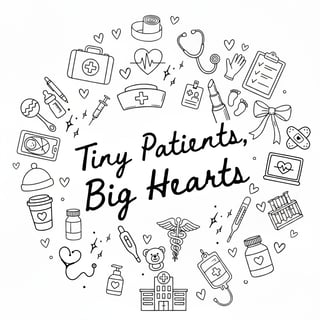 NICU Nurse Theme Design Icons