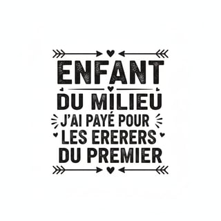Bold French Typography T-Shirt Design
