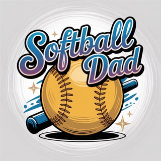Golden Softball Dad Logo