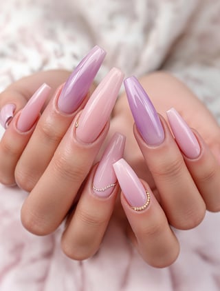 Elegant Manicured Nails Close-Up