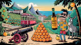 Comic Scene in Sunny Mallorca