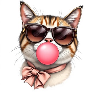 Vibrant Cat Face Vector Illustration
