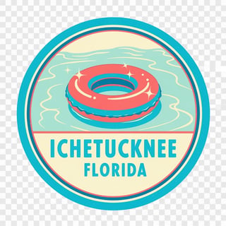 Retro Spring Badge Ichetucknee Florida