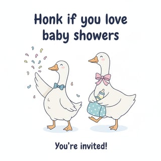 Baby Shower Goose Announcement