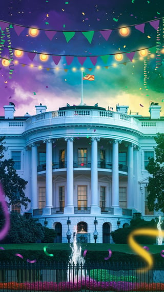 White House Mardi Gras Celebration Art