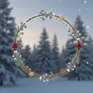 Minimalist Christmas Reef Ornament Border