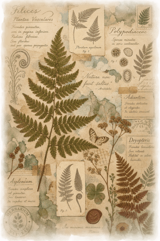 Vintage Botanical Journal Background