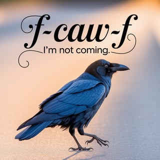 Sassy Raven Walking Away