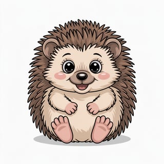 Cute Animated Hedgehog Nursery Art