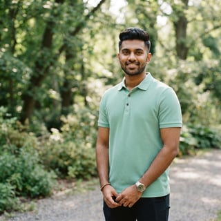 Young South Asian Man Portrait Outdoors