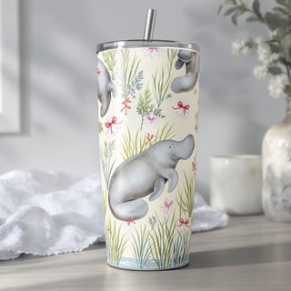 Manatee Seamless Tumbler Wrap
